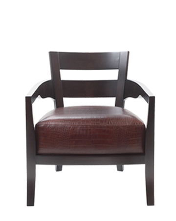 Africa is a wooden armchair covered in fabric or leather, from Promemoria's catalogue | Promemoria
