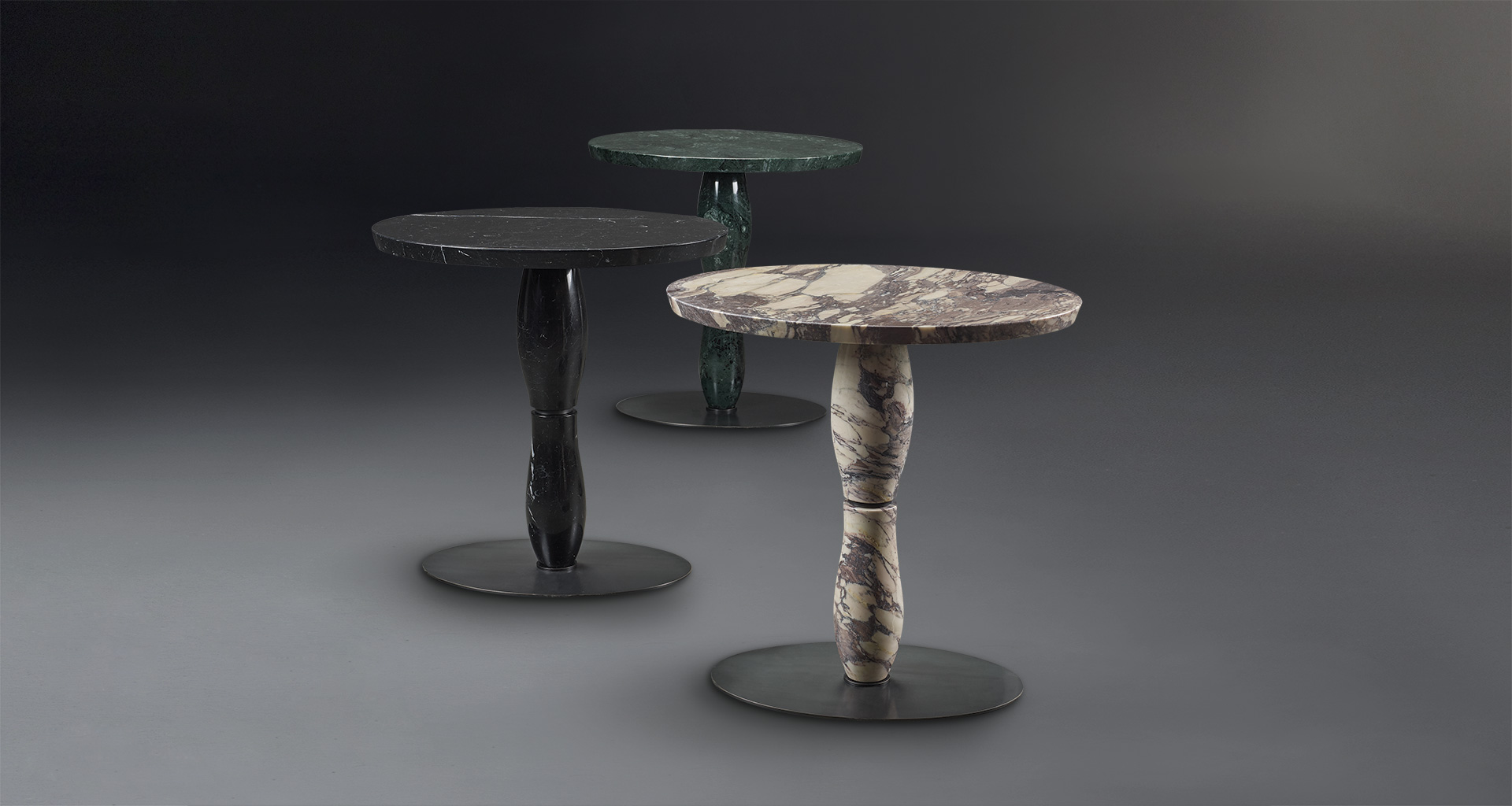 Mediterranée is a small table available in marble, from Promemoria's Capsule Collection by Olivier Gagnère | Promemoria