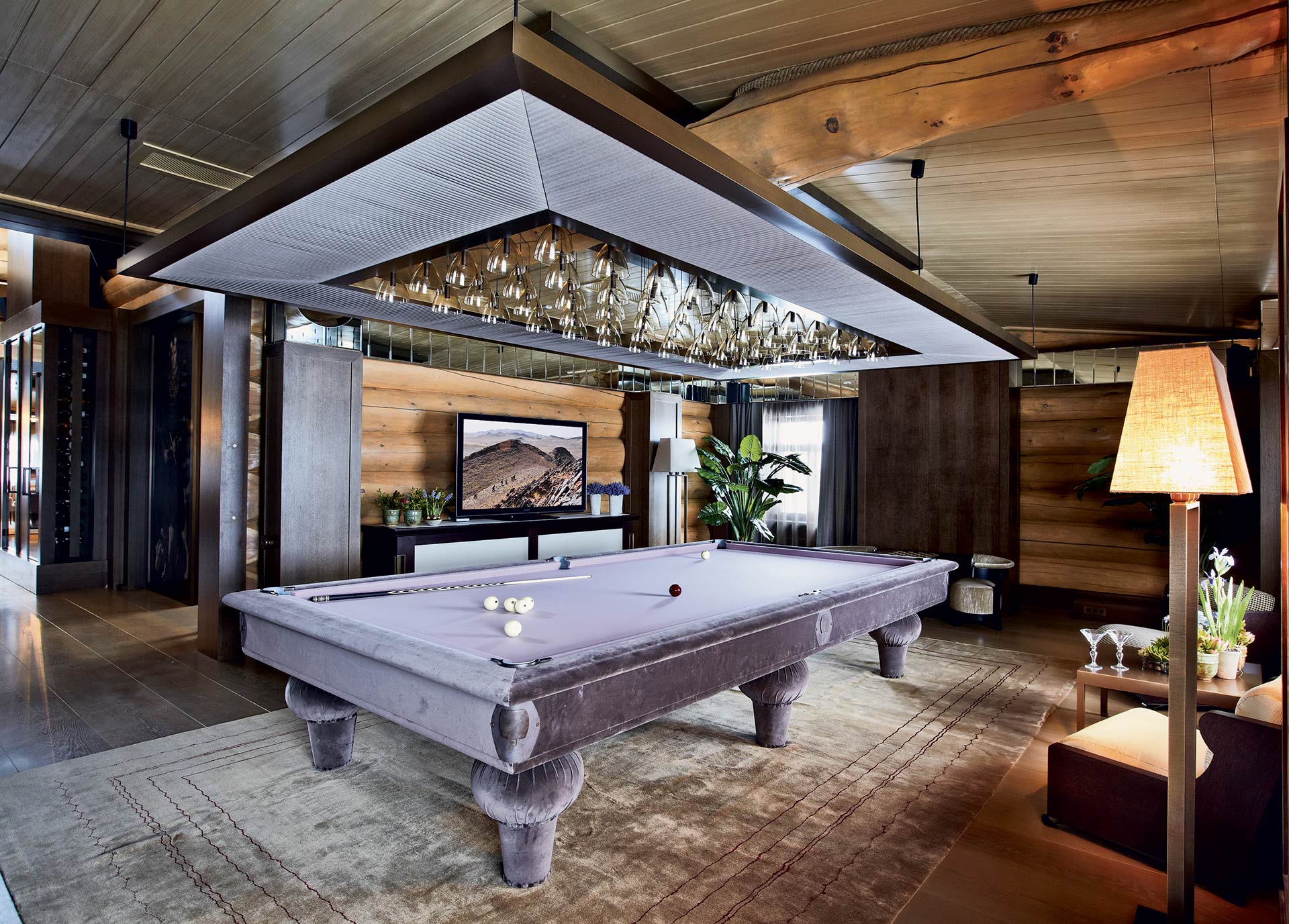 Billiard room in a private residence in Moscow furnished with Promemoria | Promemoria
