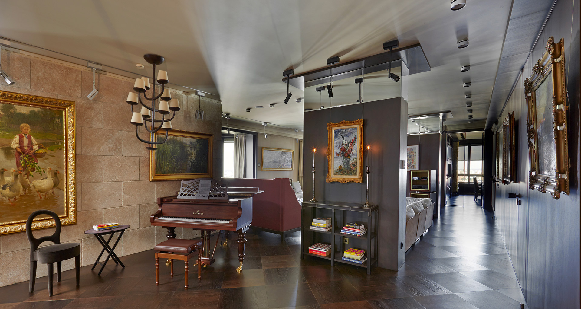Piano room of a private residence in Kiev furnished with Promemoria | Promemoria