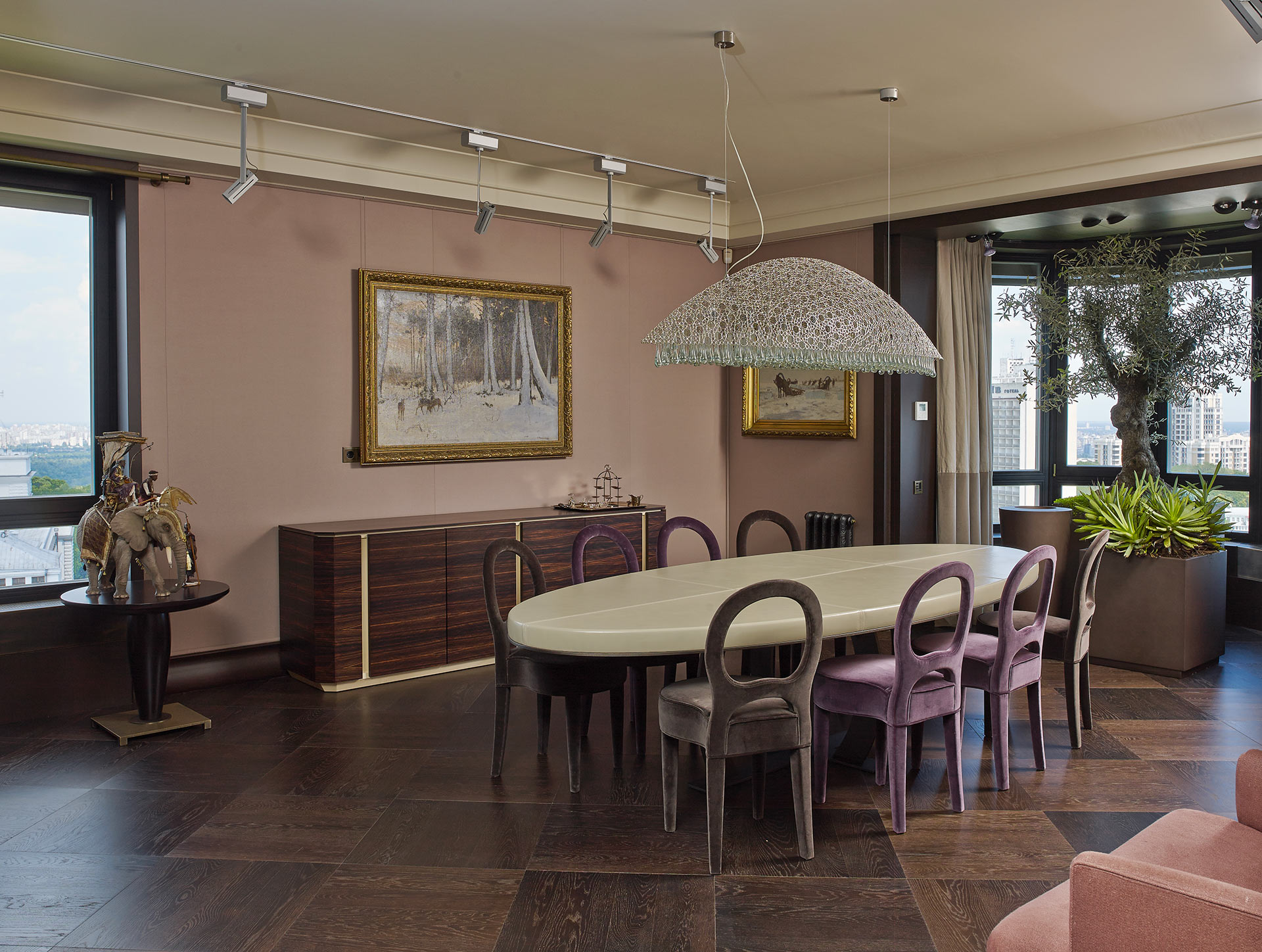 Dining room of a private residence in Kiev furnished with Promemoria | Promemoria