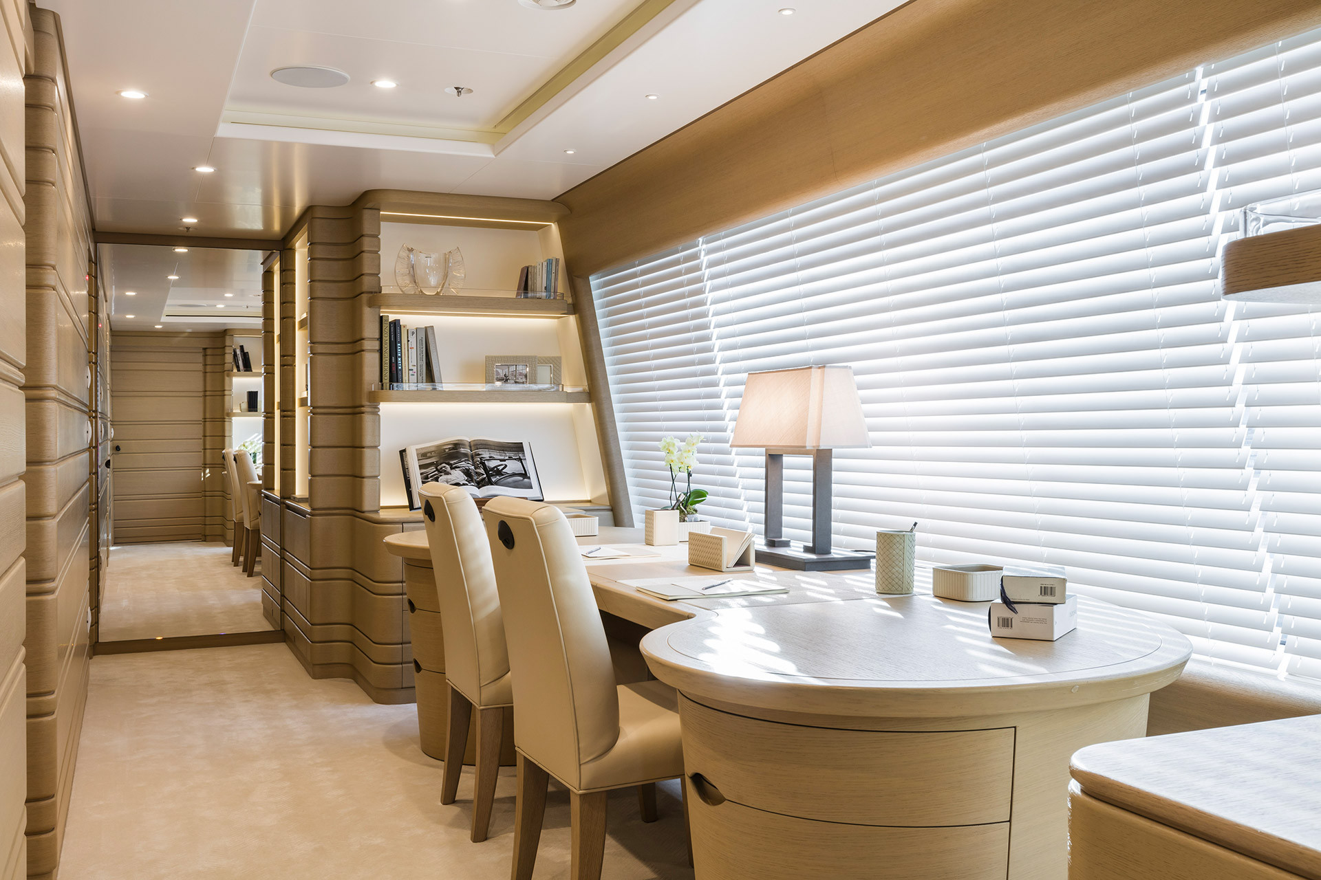 Office of a Yacht designed by FM Architettura and furnished with Promemoria | Promemoria